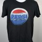 Pepsi Soda Pop Ice Cube Logo T Shirt Mens Large Black Cotton