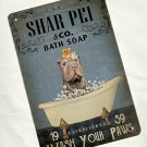 Shar Pei & Co Bath Soap Wash Your Paws Metal Tin Wall Sign 11.75" x 7.75" Shar Pei & Co Bath Soap Wash Your Paws Metal Tin Wall Sign 11.75" x 7.75"
