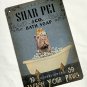 Shar Pei & Co Bath Soap Wash Your Paws Metal Tin Wall Sign 11.75" x 7.75"