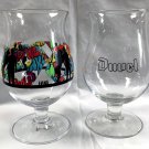 2 Duvel Belgium Stemmed Beer Glasses Plain & Limited Fake Artist
