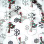Christmas Holiday Snowman Snowflakes Winter Polyester Scarf Head Wrap 59" x 13"