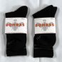 2 Pair Bombas All Purpose Calf Socks Medium Black Polyester Cotton Elastane Mix
