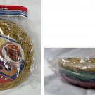 4 VTG Bamboo Paper Plate Holders Picnic BBQ Boho Wall Decor NOS 9.5" Colors 4 VTG Bamboo Paper Plate Holders Picnic BBQ Boho Wall Decor NOS 9.5" Colors