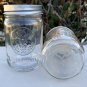 2 Slim Chickens Restaurant Mason Jar Cocktail Glasses 12 oz Embossed with Lids