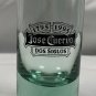 Jose Cuervo Dos Siglos Tequila Hand Blown Shot Glass 2 oz Etched Green