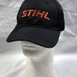 New Stihl Snapback Baseball Hat Mens Black Embroidered Raised Logo