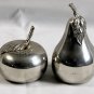 Kirk Steiff Lenox Pewter Apple & Pear Salt & Pepper Shakers Fruit