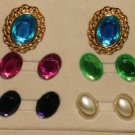 KJL Rhinestone Clip Earrings