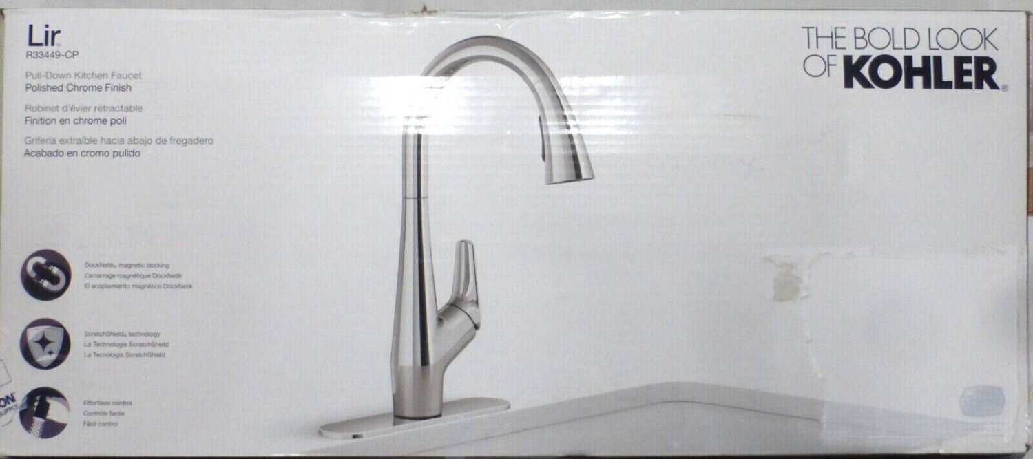 KOHLER "Lir" Pulldown Kitchen Faucet Polished Chrome