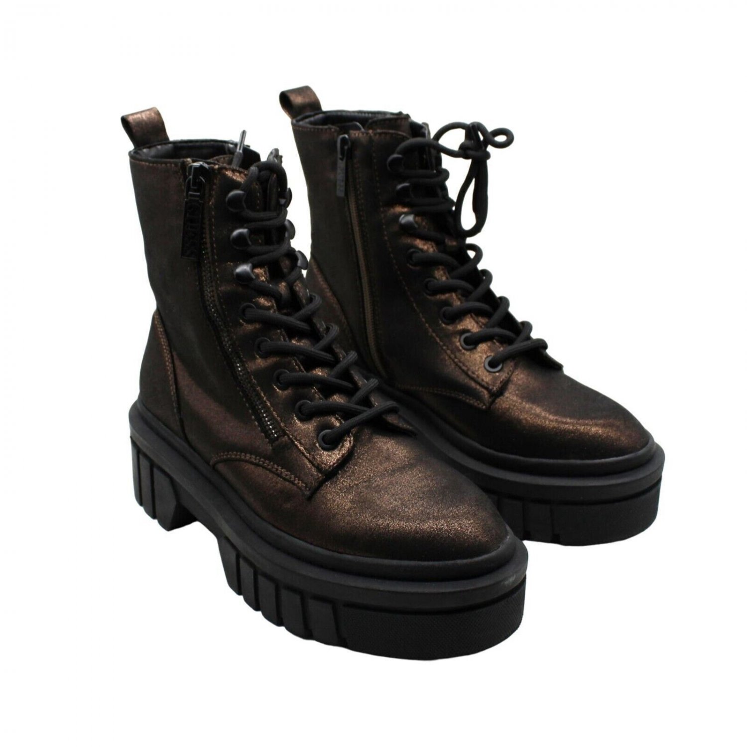Guess Women's Ferina Combat Lug Sole Lace Up Boots Women's Shoes