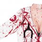 Halloween Zombie Nurse Round Neck Slim Long Sleeve Dress