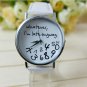 Geneva Unisex Casual Watch Leather Belt