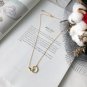 Butterfly K Gold Clavicle Necklace