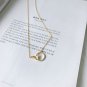 Butterfly K Gold Clavicle Necklace