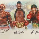 Michael Spinks Iran Barkley Poison Jr Jones Signed 11x14 Photo Boxing Legends