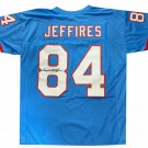 Haywood Jeffires Signed Blue Jersey - Houston Oilers - AWM COA