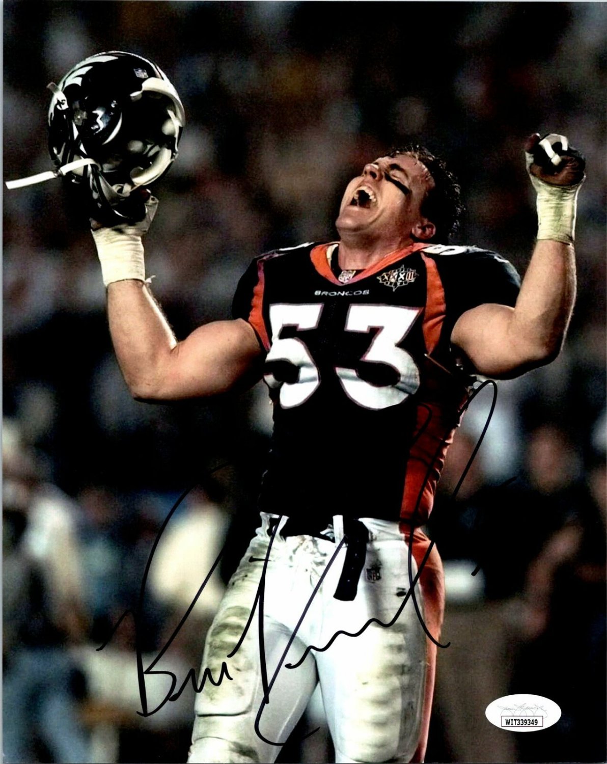 Bill Romanowski Signed 8x10 Photo - Denver Broncos NFL JSA Autographed
