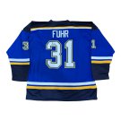 Grant Fuhr Signed Blue Jersey - Buffalo Sabres BECKETT COA