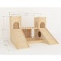 Rabbit Two Towers Turrets With Feeder & Drinking Station Wooden House Shelter