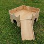 Rabbit Castle Shelter House Two Storey Hideaway Hideout With Ramp Small Animal