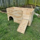 Guinea Pig House Shelter Hide Out Castle Two Tiered Play Hideaway Improved Ramp