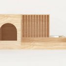 Rabbit Wooden House With Feeder & Drinking Station Small Animal Hutch Playhouse