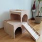 Rabbit 3Tier Hop Up House Castle Shelter Hideout Hideaway Hutch Small Animal
