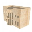 Rabbit large White House Shelter Two Tiered Hideaway Exercise Toy Playhouse Cage