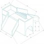 Guinea Pig Hop and slide tower house Shelter Hide Out Two Tiered Hideaway