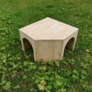 Small Animal Corner Play Tunnel Shelter With Built In Hay Rack Exercise House
