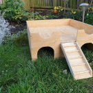 Large Guinea Pig House Shelter Hide Out Castle Two Tiered Hideaway Manor