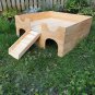 Large Guinea Pig House Shelter Hide Out Castle Two Tiered Hideaway Manor