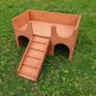 Large Guinea Pig House Shelter Hide Out Castle Two Tiered Hideaway Manor