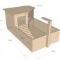 Tortoise Reptile Table 2Tier House Hide Shelter Run