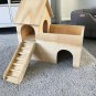 Guinea Pig House Castle Rabbit Tortoise Shelter Two Tiered Small Animal Hideout