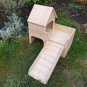 Guinea Pig House Castle Rabbit Tortoise Shelter Two Tiered Small Animal Hideout
