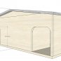 Double hedgehog hibernation house Wildlife Shelter Habitat Nest Box