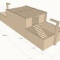 Tortoise Reptile Table 2tier House With Ramp Holder Hide Shelter Run
