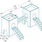 Two Tower Turrets For Guinea Pigs Play House Exercise Small Animal House