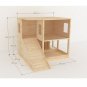 Rabbit House With Feeder Drinking Station Wooden House Shelter Hideout Hideaway