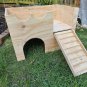 Cat Rabbit Castle Shelter Two Tiered House Hideaway Hutch Playhouse Toy Cage