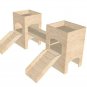 Two Tower Turrets For Rabbits Play House Exercise Small Animal House