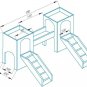 Two Tower Turrets For Rabbits Play House Exercise Small Animal House