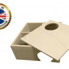 Wooden Maze Burrow Hide Play Exercise House 37cm x 28cm With Lid