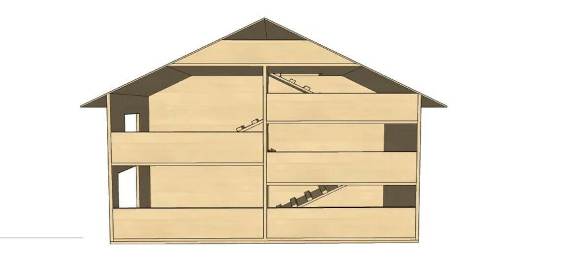 Guinea Pig Doll House Small Animal Exercise Playhouse Toy