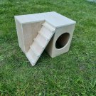 Small Animal Rodent Corner House With Stairs 27cmx21cmx21cm