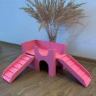 Guinea Pig Corner Castle House Shelter Hide Out Two Tiered Hideaway