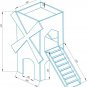 Windmill Guinea Pig House 2Tier Shelter Playhouse Exercise Toy Small Animal