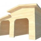 Guinea Pig House With Garage Shelter Small Animal Hideout Hideaway Play