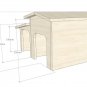 Guinea Pig House With Garage Shelter Small Animal Hideout Hideaway Play